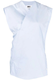Maison Margiela asymmetric wrap sleeveless shirt