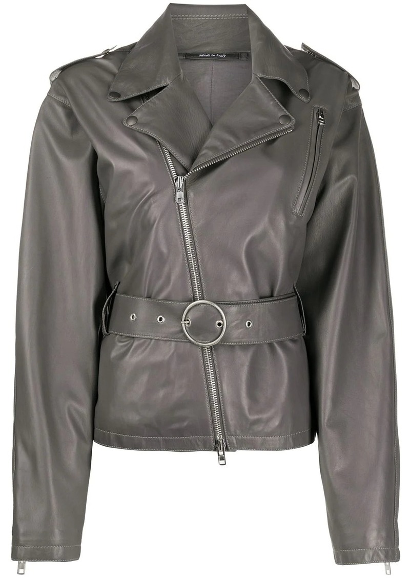 Maison Margiela belted leather jacket