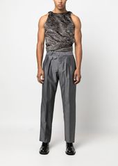 Maison Margiela belted tapered trousers