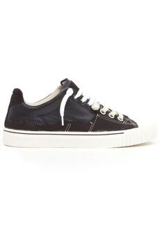 Maison Margiela Black New Evolution Lace-Up Sneakers in Leather Woman