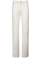 Maison Margiela Bleached Cotton Denim Wide Jeans