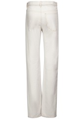 Maison Margiela Bleached Cotton Denim Wide Jeans