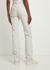 Maison Margiela Bleached Cotton Denim Wide Jeans