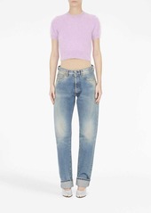 Maison Margiela short-sleeve knitted crop top