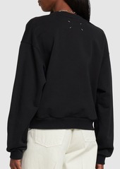 Maison Margiela Bubble Logo Cotton Jersey Sweatshirt