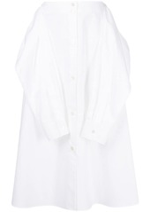 Maison Margiela button-up sleeve-tie skirt