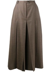 Maison Margiela check pleated mid-length skirt