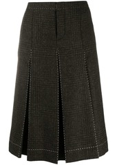 Maison Margiela check-print pleated skirt