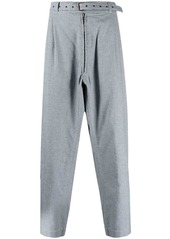 Maison Margiela checked belted loose fit trousers