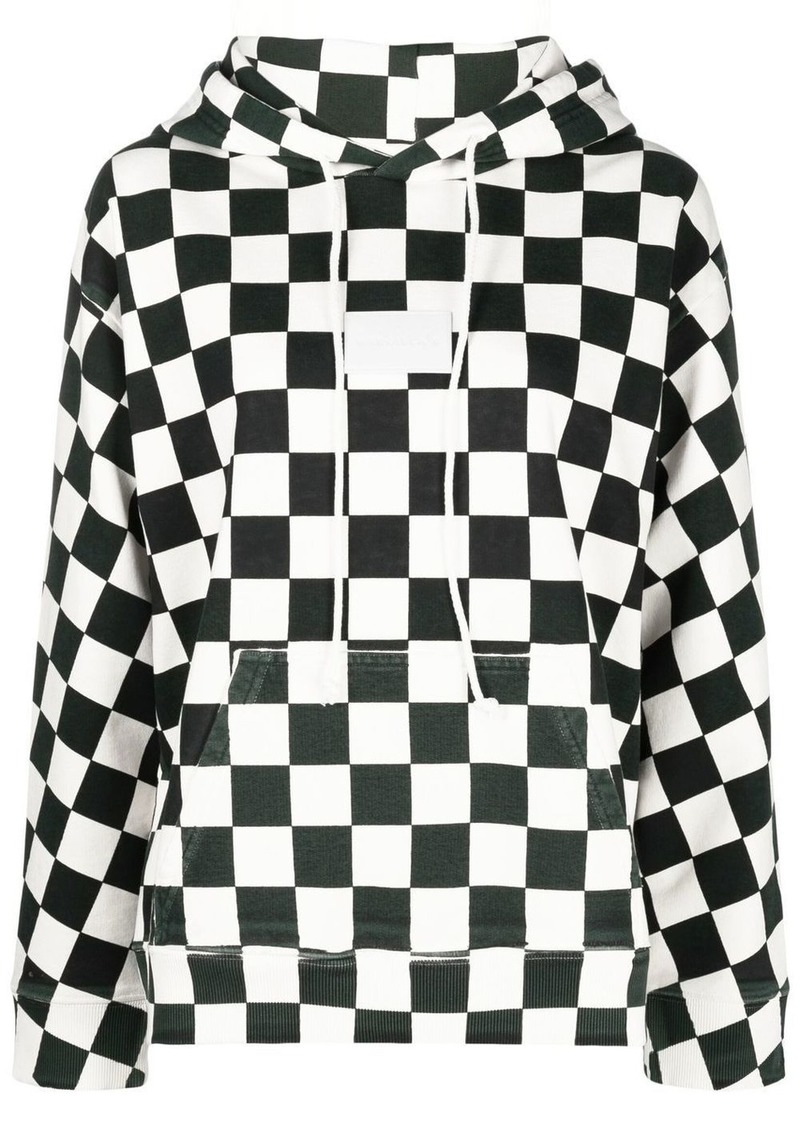 Maison Margiela checkerboard-print hoodie