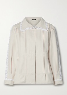 Maison Margiela Crocheted Lace-trimmed Cotton-canvas Jacket