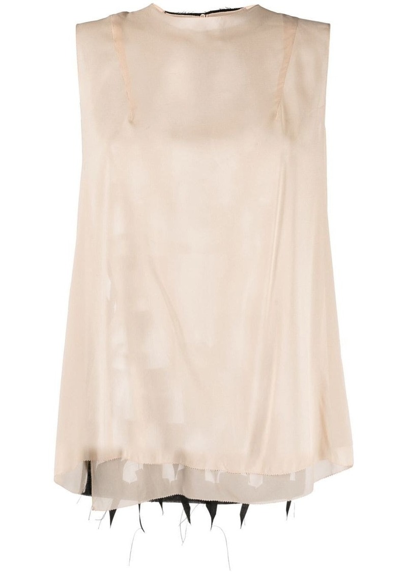 Maison Margiela cut-out detail sleeveless blouse