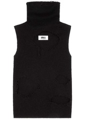 Maison Margiela distressed sleeveless jumper