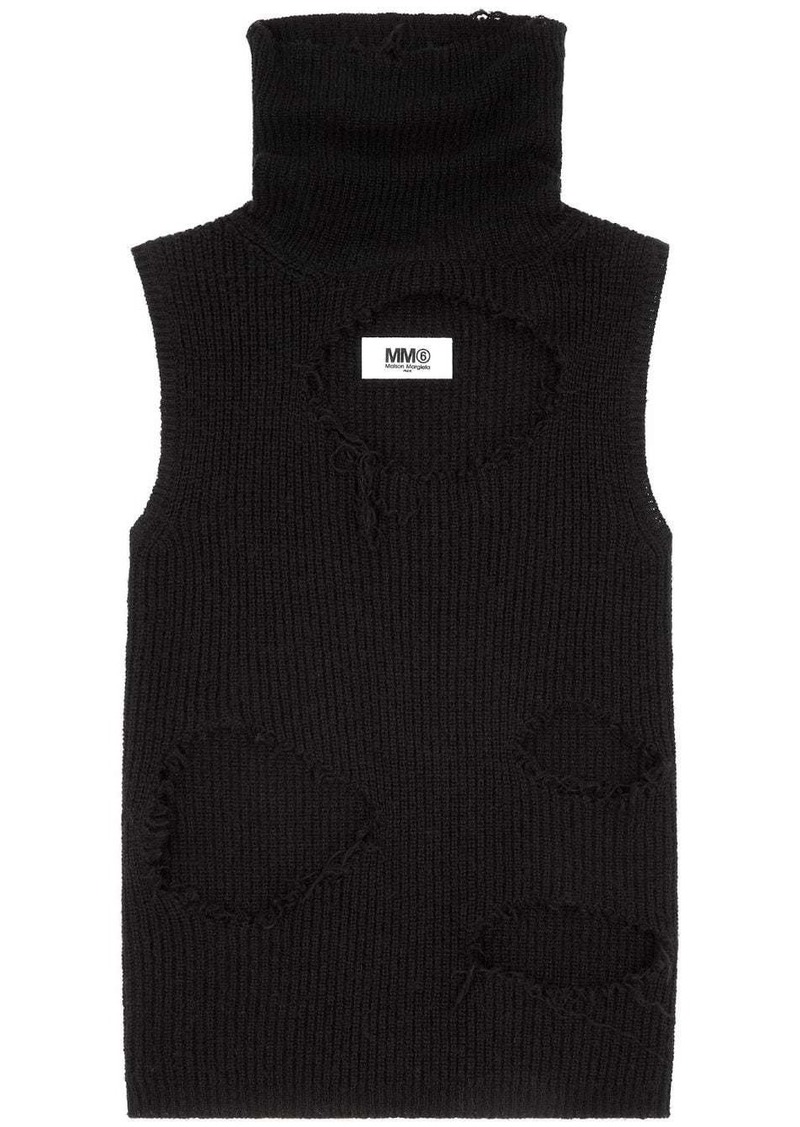 Maison Margiela distressed sleeveless jumper