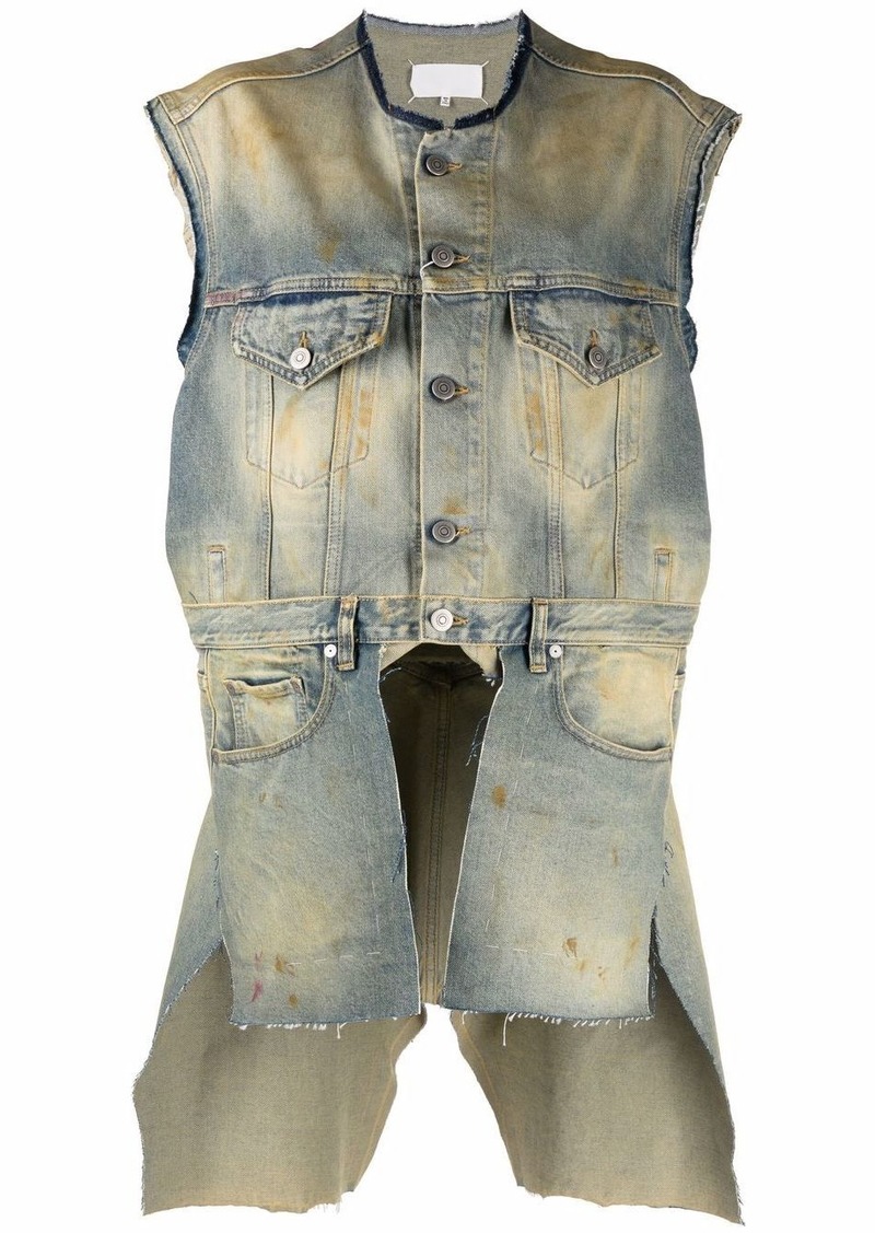 Maison Margiela Derelict asymmetric denim gilet