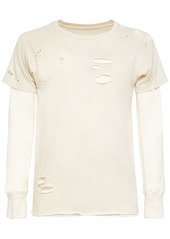 Maison Margiela Distressed Cotton Jersey T-shirt