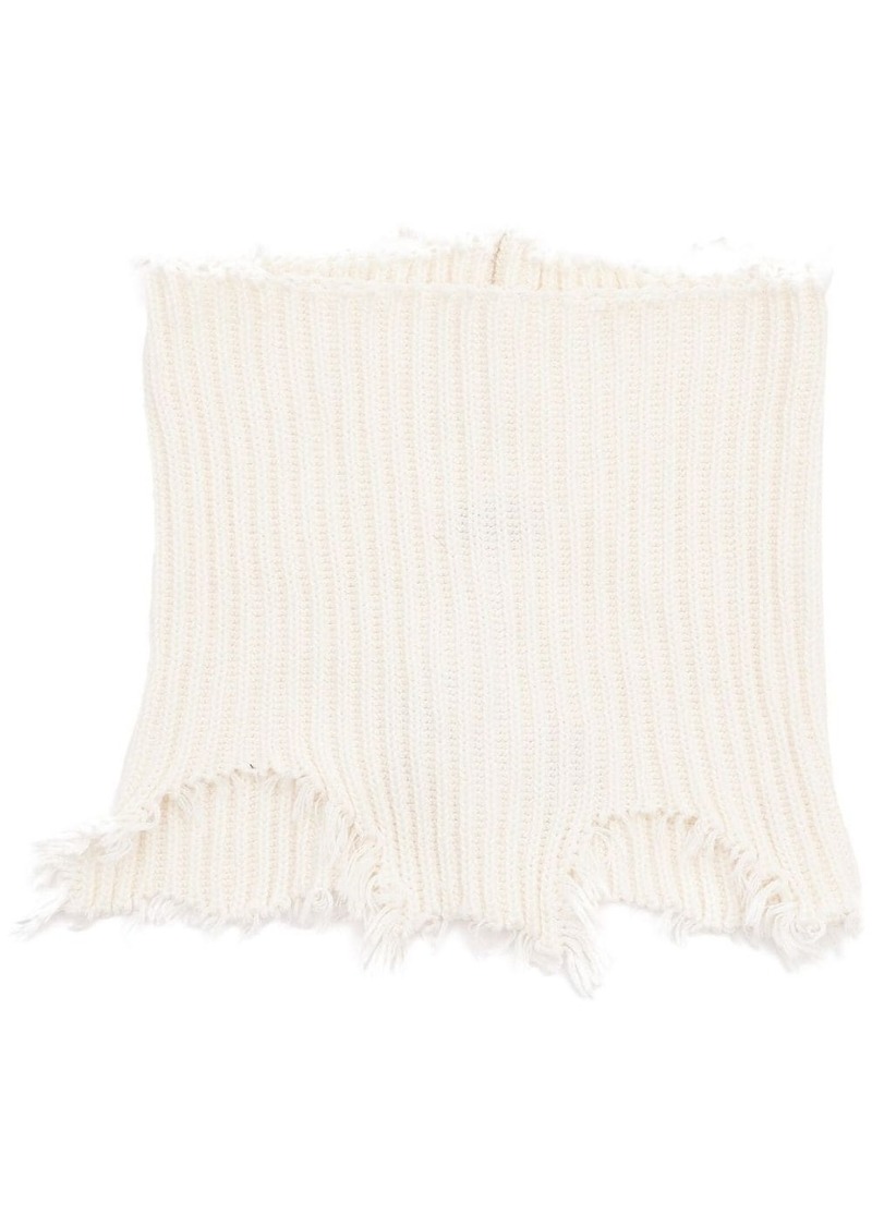 Maison Margiela distressed-finish ribbed-knit collar