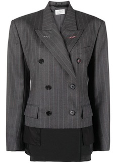 Maison Margiela Spliced pinstriped wool blazer