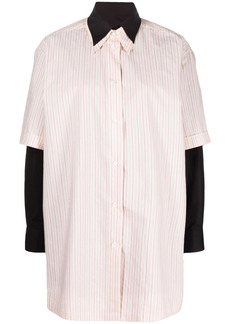 Maison Margiela double layer striped shirt