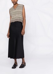 Maison Margiela satin A-line midi skirt