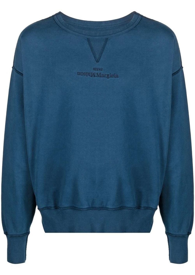 Maison Margiela embroidered-logo detail sweatshirt