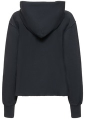Maison Margiela Embroidered Logo Jersey Cropped Hoodie