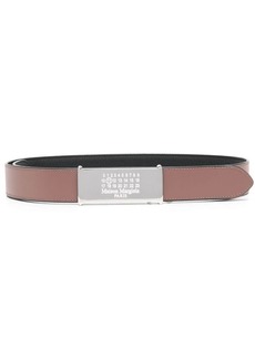 Maison Margiela engraved-logo leather belt
