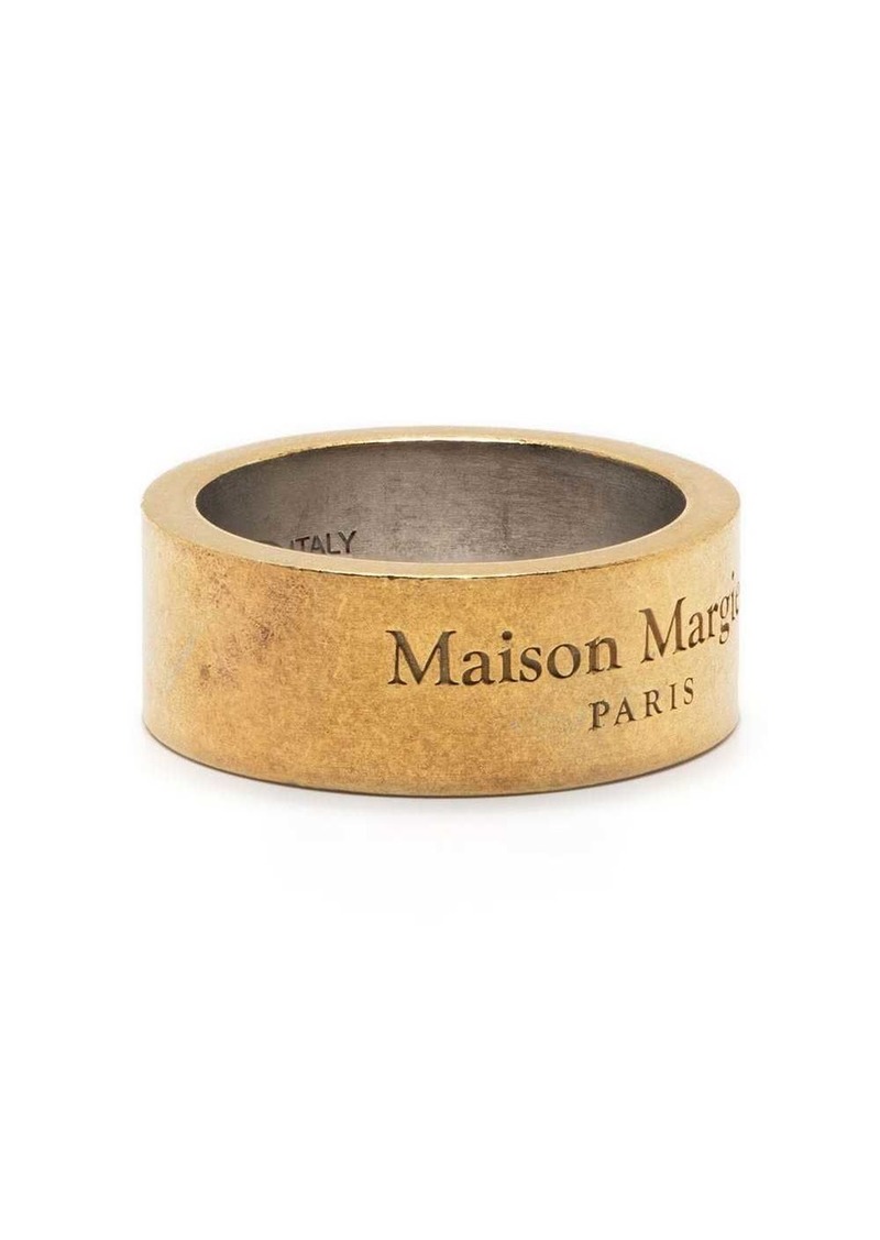 Maison Margiela engraved-logo sterling silver ring