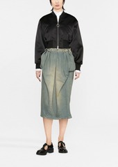 Maison Margiela pleated denim midi skirt