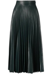 Maison Margiela faux-leather pleated midi skirt