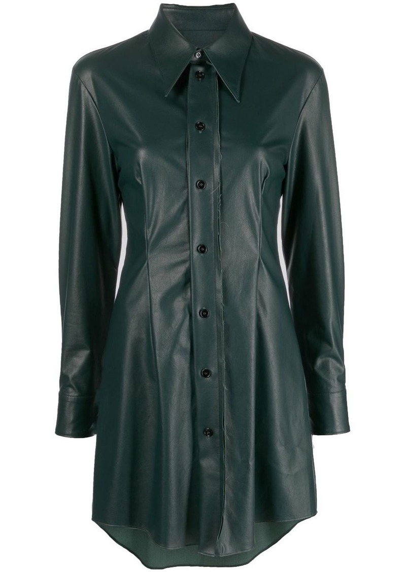 Maison Margiela faux-leather shirt dress