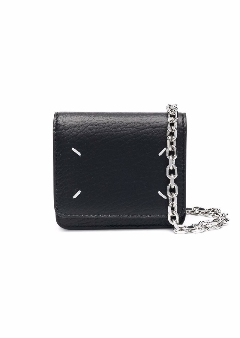 Maison Margiela four-stitch leather chain wallet