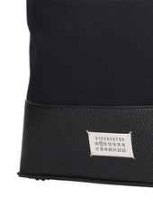 Maison Margiela Grained Leather & Canvas Crossbody Bag