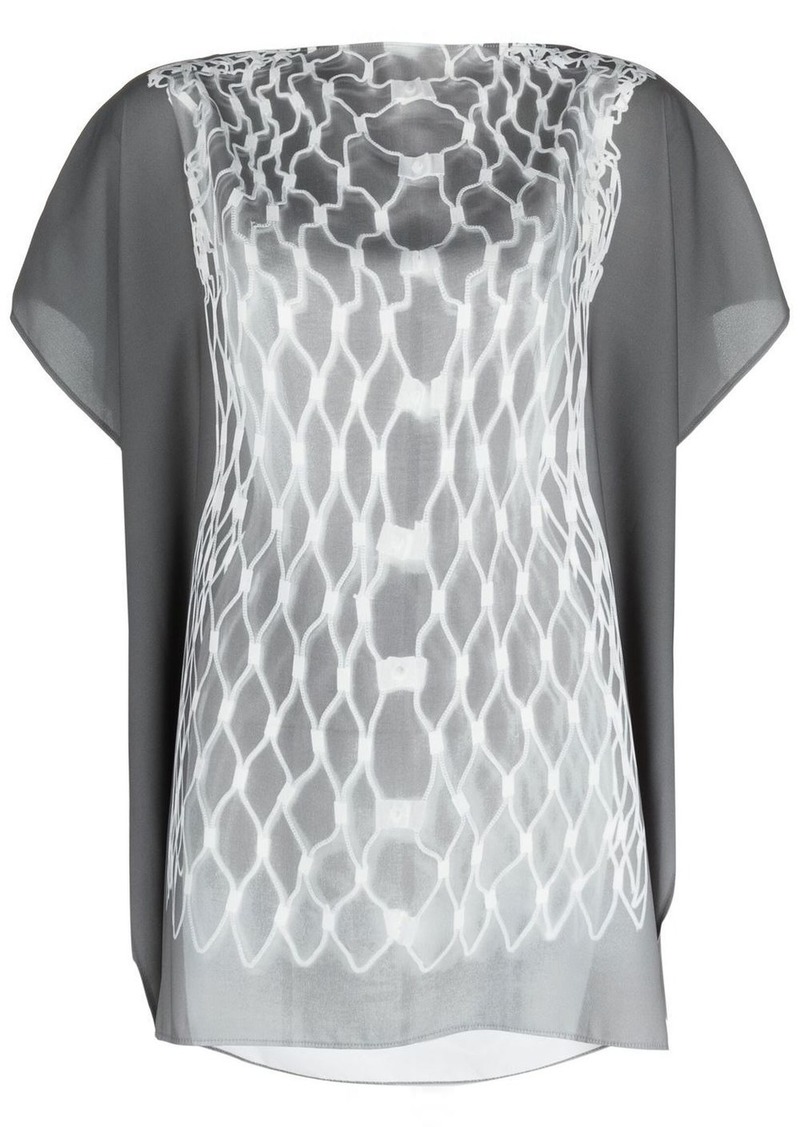 Maison Margiela graphic-print short-sleeved blouse