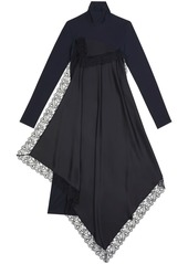 Maison Margiela Spliced lace-trim midi dress