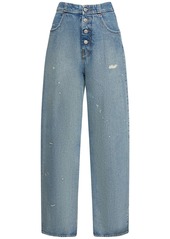 Maison Margiela High Rise Straight Cotton Denim Jeans