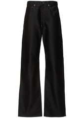 Maison Margiela High Waist Cotton Denim Wide Jeans