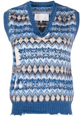 Maison Margiela intarsia-knit sleeveless sweater