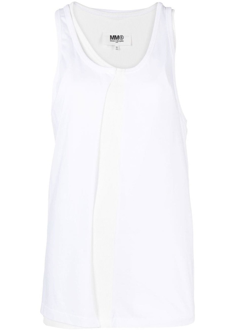 Maison Margiela Spliced asymmetric tank top