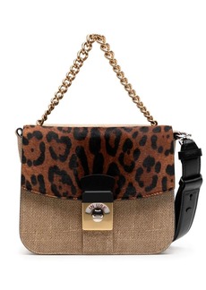 Maison Margiela leopard-print satchel bag