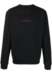 Maison Margiela logo-embroidered cotton sweatshirt