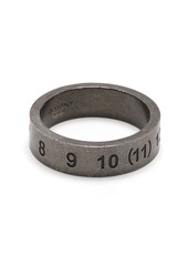 Maison Margiela logo-engraved thick-band ring