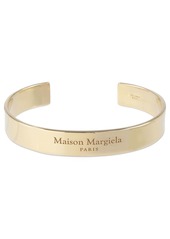 Maison Margiela Logo Engraved Thick Cuff Bracelet