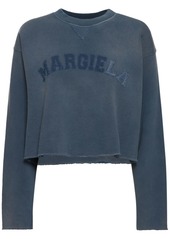 Maison Margiela Logo Faded Cotton Sweatshirt
