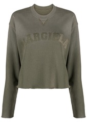 Maison Margiela logo-patch cropped sweatshirt