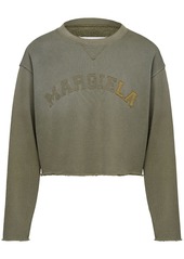 Maison Margiela logo-print cropped sweatshirt