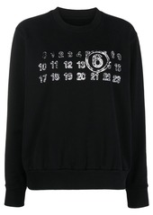Maison Margiela numbers-motif cotton hoodie