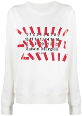 Maison Margiela logo print crew neck sweatshirt