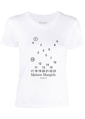 Maison Margiela numbers-motif cotton T-shirt