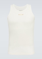 Maison Margiela Logo ribbed-knit cotton tank top